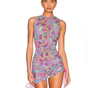 BEACH RIOT x REVOLVE Vera Coverup in Purple multicolored pattern. SMALL